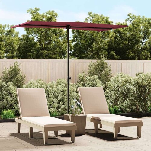  Vrtni suncobran s aluminijskom &amp;scaron;ipkom 180 x 110 cm bordo Slike