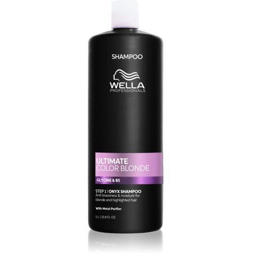 Wella Professionals Ultimate Color Blonde Shampoo &amp;scaron;ampon za nevtralizacijo rumenih tonov za posvetljene lase ali lase s prameni 1000 ml Slike