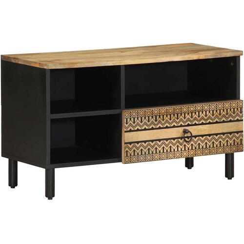 TV ormarić crni 80x33,5x46 cm Puno grubo drvo Mango Cene
