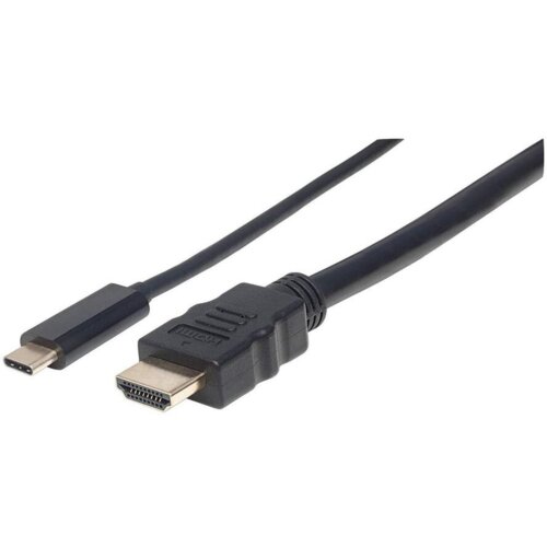Manhattan 152235 prilagodnik za video kabel 1 m USB Tip-C HDMI Tip A (Standard) Crno Slike