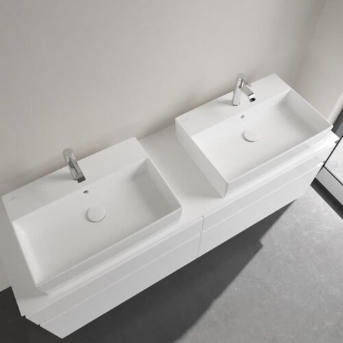 Villeroy Boch 4A076001 Memento 2.0 60 x 42 cm nadpultni keramični umivalnik z odprtino za armaturo Slike