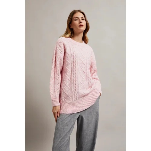 Moodo Women's loose-fitting sweater - pink