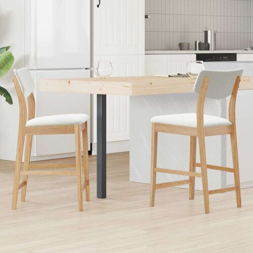  Trpezarijske stolice 2 pcs Prirodna 48 x 49 x 95 cm - Prirodna i bijela Cijene
