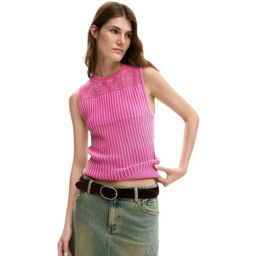Desigual Majice brez rokavov TS_ROMA 26SWTF02 Rožnata Cene
