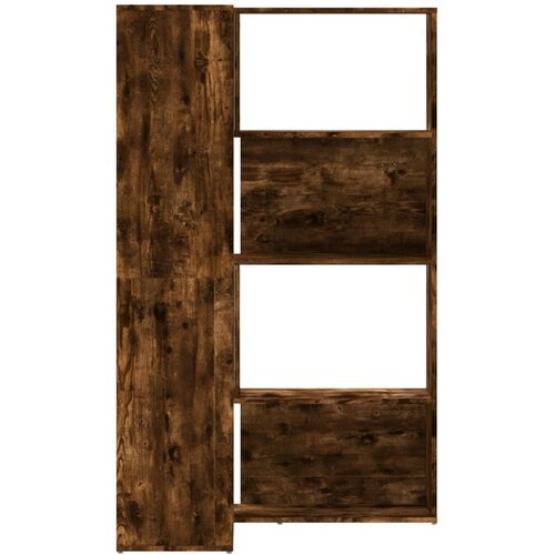  Kutni regal za knjige 4 razine boja hrasta 85x85x140 cm drveni Slike