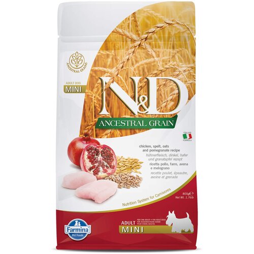 N&amp;amp;d Hrana za pse Ancestral Grain Adult Mini Chicken &amp;amp; Pomegranate, 800g Slike