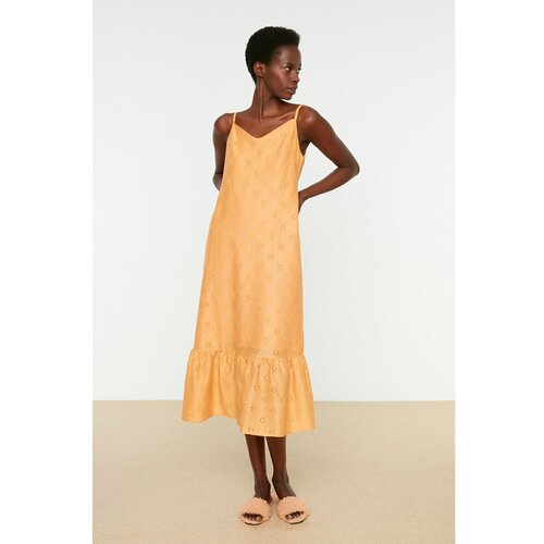 Trendyol Orange Strap Brode Dress Slike