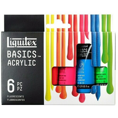 LIQUITEX Set akrilnih barv Liquitex Basics (fluorescentne, 6 x 22 ml) Slike
