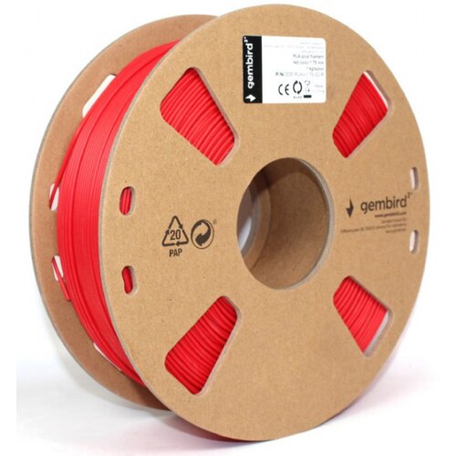 Gembird 3DP-PLA+1.75-02-R PLA-PLUS Filament za 3D stampac 1,75mm kotur 1KG Red Cene