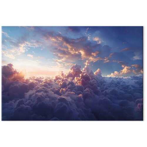  Slika - The Sun in Hiding: The Golden Face of the Sky Over a Cloudy Sea 60x40 Cijene