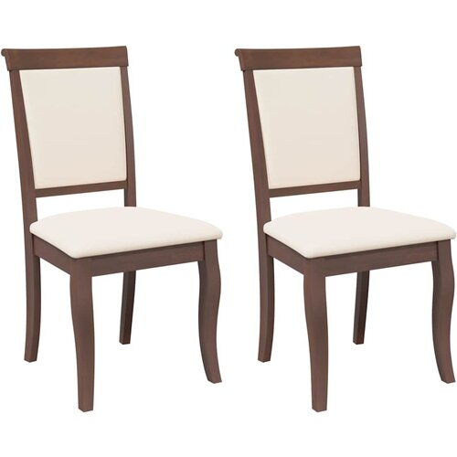 Maison Chic Jedilni stoli - Vzorci stoli z blazinami 2 kosa Brown Solid Wood Rubber A1480, (22031167) Cene