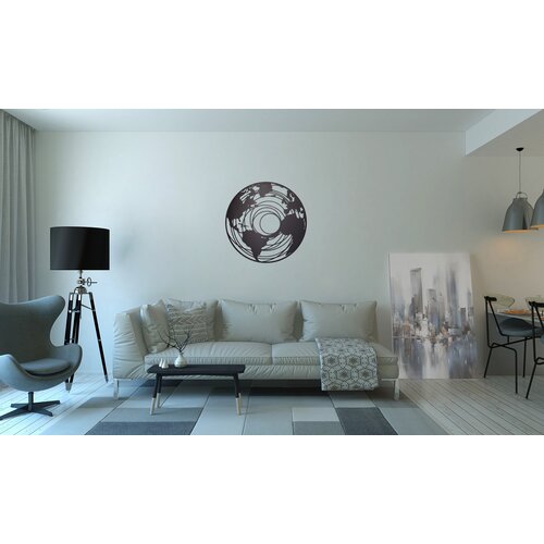 Opviq zidna dekoracija World 1, 70x70 cm 2 mm, Crna Slike