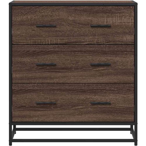 VidaXL Komoda boja hrasta 68x35x76 cm konstruirano drvo i metal Slike