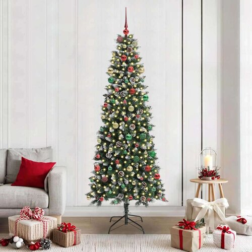 vidaXL Umestno božično drevo med 300 LED Zelena 86 x 86 x 210 cm Cene