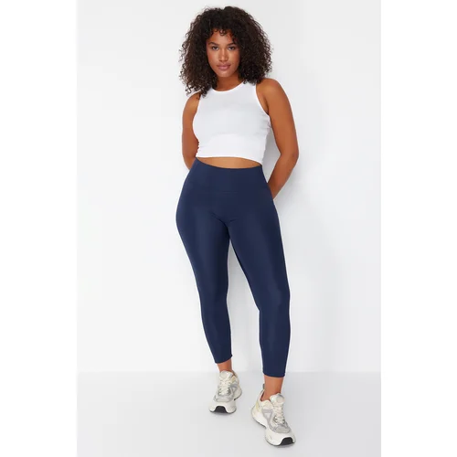 Trendyol Curve Navy Blue Knitted Gathering Sports Tights