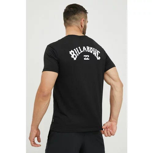 Billabong Bombažna kratka majica črna barva