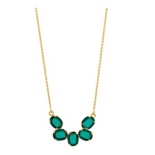 Victoria Cruz ženska aura emerald gold ogrlica sa swarovski kristalima ( a3391-20dg ) Slike