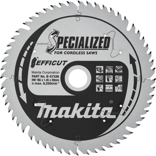 Makita B-57336 EFFICUT Saw Blade 165x20x56Z Slike