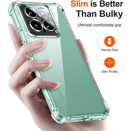 Techsuit Shockproof Clear Silicone prozoren ovitek odporen na udarce za Xiaomi 14 Cene