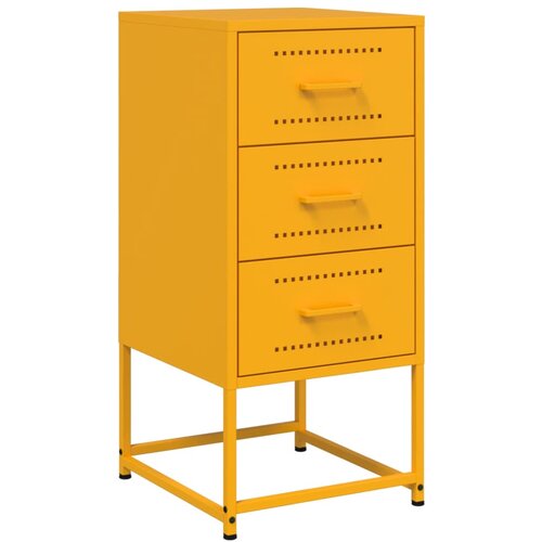Maison Chic Nočna omarica - Nočna miza gorčično rumena 36x39x78 cm jeklo, (21687954) Slike