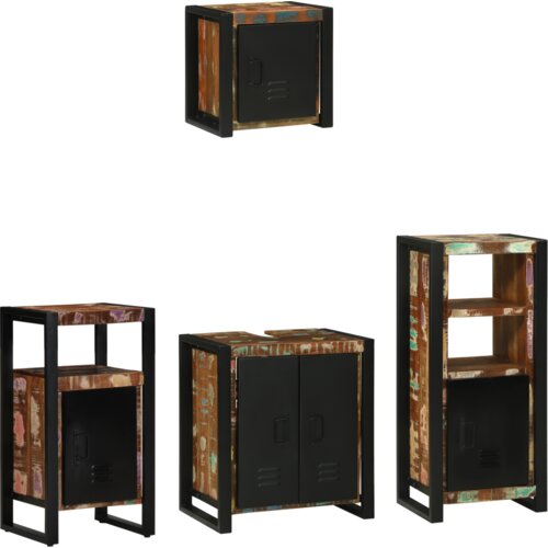 vidaXL Set namještaja za kupaonicu 4 pcs Čvrsto reciklirano drvo Cijene