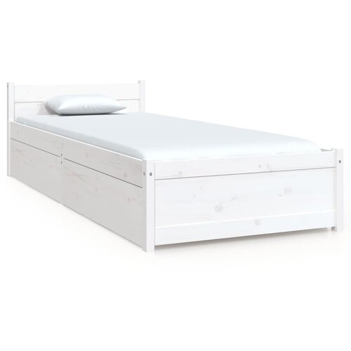 Maison Chic Posteljni okvir - Enojna postelja - Postelja za odrasle s predali črna 75x190 cm majhna enojna-J14949, (21769790) Slike