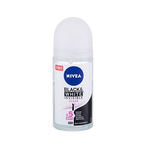 Nivea Black & White Invisible 48h roll-on antiperspirant 50 ml za ženske Cene