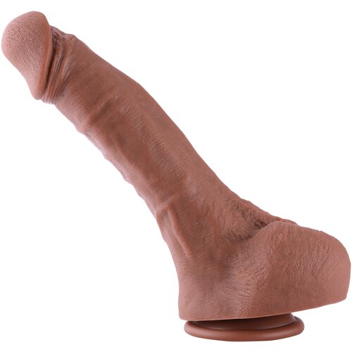 HiSmith HSA88 Ultra Realistic Dual-Density Silicone Dildo KlicLok 30cm Brown Cene