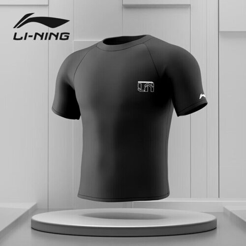 Li-Ning Muška majica za kupanje 8051, Kratak rukav, Crna Cene