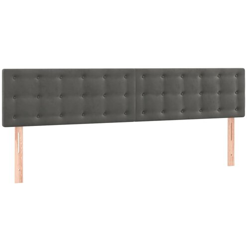 Maison Chic Posteljno vzglavje - Vzglavna omarica 2 kosa temno sivo 100x5x78/88 cm žamet, (22078347) Cene