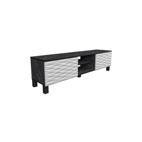 HANNAH HOME TV komoda Lukas, 150x40,3x35 cm, Crno-Bijela Cene