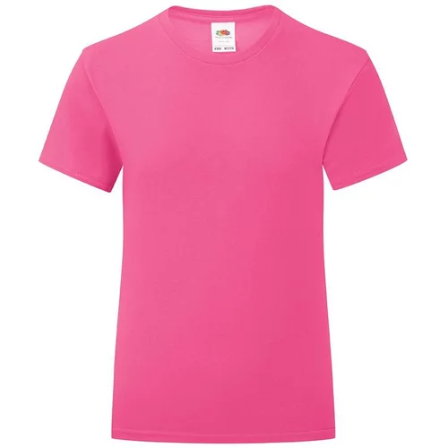 Fruit Of The Loom Pink Girls' T-shirt Iconic