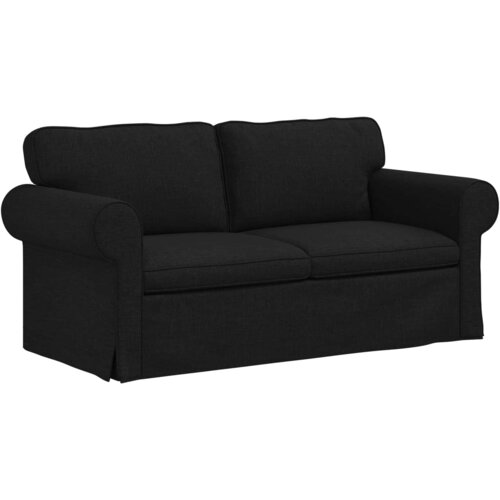 vidaXL Kavč Črna Splo&scaron;ne dimenzije: 175 x 82 x 80 cm (&Scaron; x G x V) Žamet, (5000145305) Cene