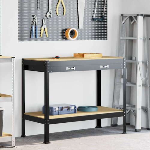  Radne klupe s ladicama Crna 81 x 41 x 145 cm Konstruirano drvo Cijene