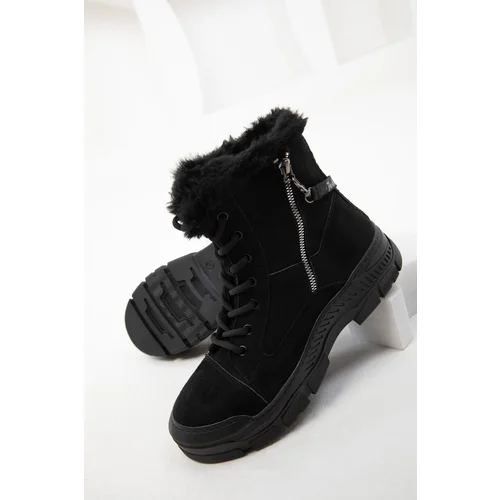 Soho Black Suede Women's Boots & Bootie 20007