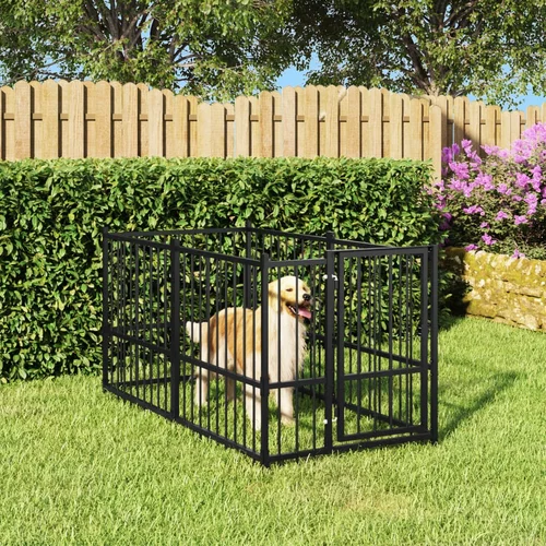  Kavez za pse crni 193,5 x 97 x 100 cm čelični