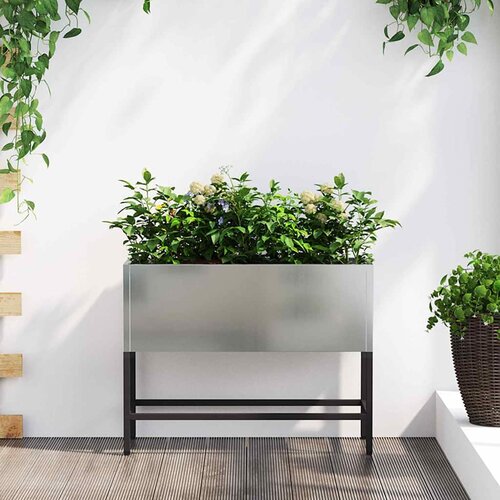  Povi&scaron;eni Vrtni Planter Srebrno 60 x 26 x 45 cm Cinkani čelik Cijene