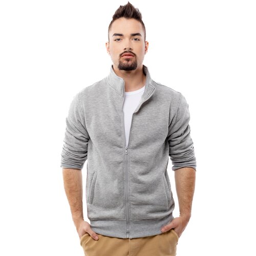 Glano Men's Zipper Sweatshirt - gray Cene