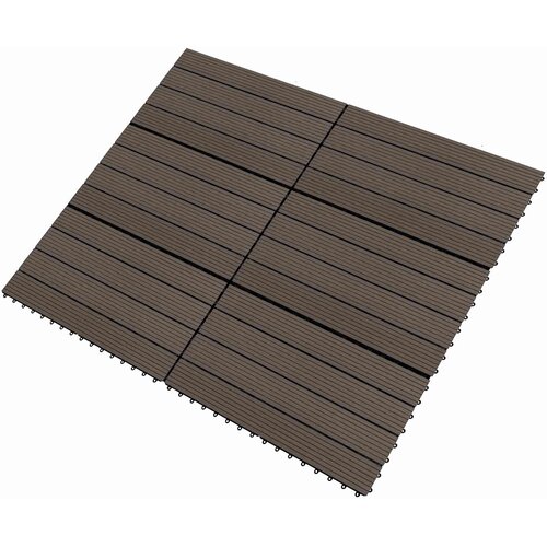  Pločice za decking 6 pcs Tamno smeđa 60 x 30 cm Slike