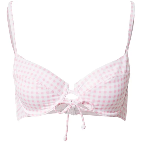 Hunkemöller Bikini zgornji del svetlo roza / bela