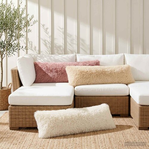  Presvlaka za jastuk 2 pcs HEERLEN Ružičasta 40 x 145 cm PV flis Slike