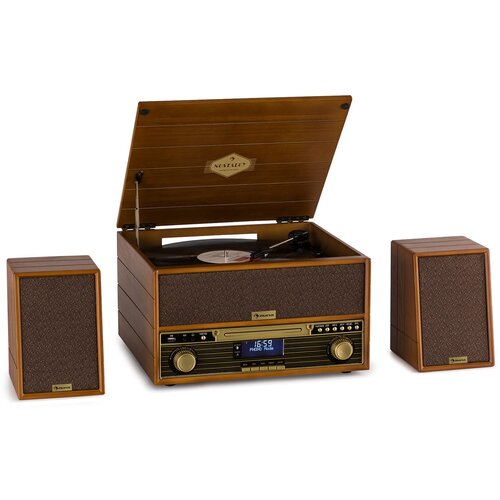 Auna Belle Epoque 1910, retro stereo sistem, gramofon, CD player, zvučnici Slike