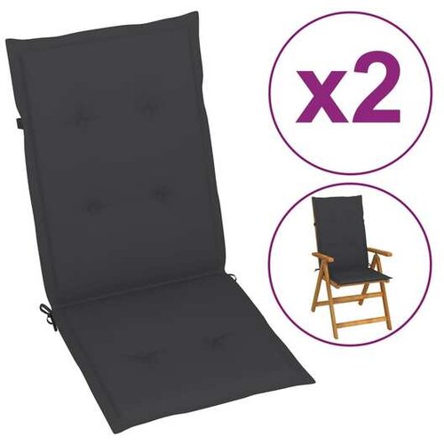  Blazine za vrtne stole 2 kosa antracitne 120x50x3 cm Cene