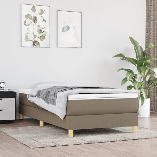 VidaXL Box spring postelja z vzmetnico taupe 80x200 cm blago Slike