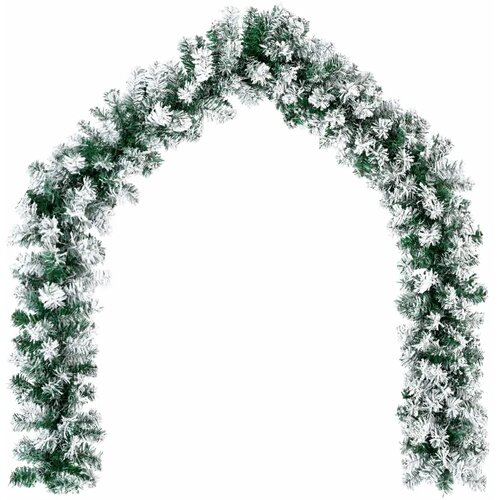  Božićni vijenci Zelena i bijela 270 cm PVC - Bijela bez LED svjetala Slike
