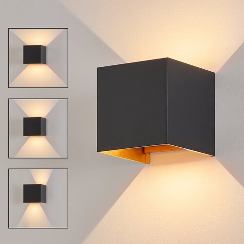 Nettlife LED Črna Stenska Svetilka - Zunanja/Notranja 5W, nastavljiv dvojni žarek, vodotesna IP65 230V 3000K, (22136414) Cene