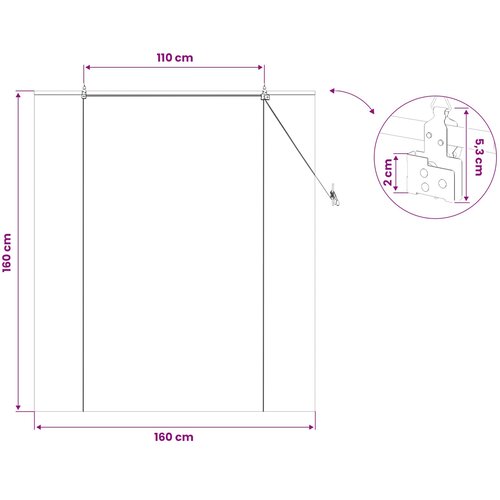 Rolo zavjesa Smeđa 160 x 160 cm Bambus Slike