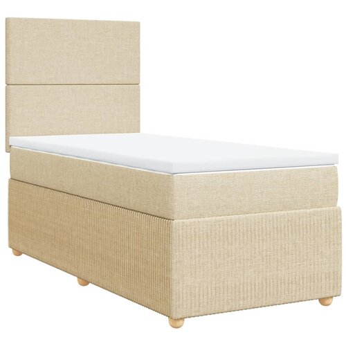Maison Chic Box spring postelja - Vzmetna postelja z vzmetnico krem 90x190 cm blago SL16731, (21884046) Cene