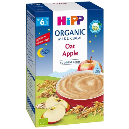 Hipp instant mlečna ka&amp;scaron;a za laku noć - ovas jabuka 250g Slike