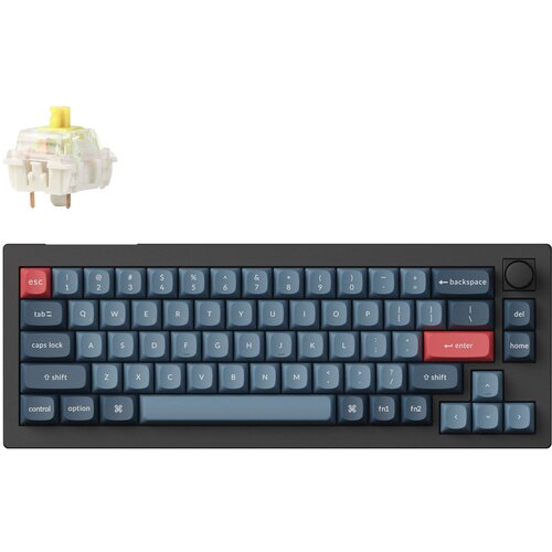 KEYCHRON V2 Max QMK/VIA Brezžična Mehanska Tipkovnica, Bluetooth / 2.4 GHz, Banana Tactile Switch, US Layout, V2M-D4, (21733143) Slike